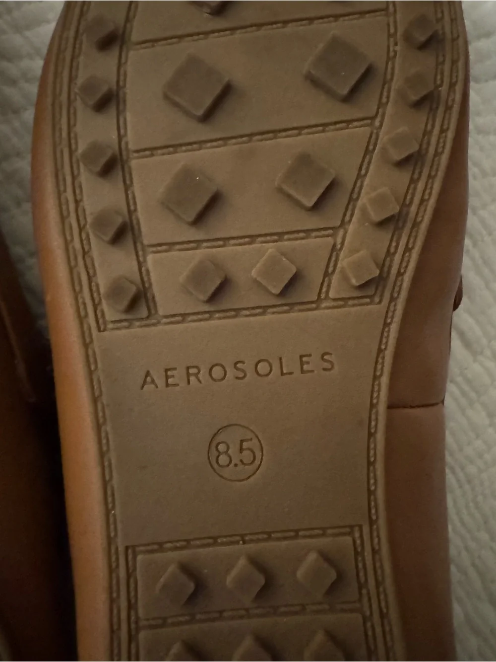 AEROSOLES Tan Leather Loafers